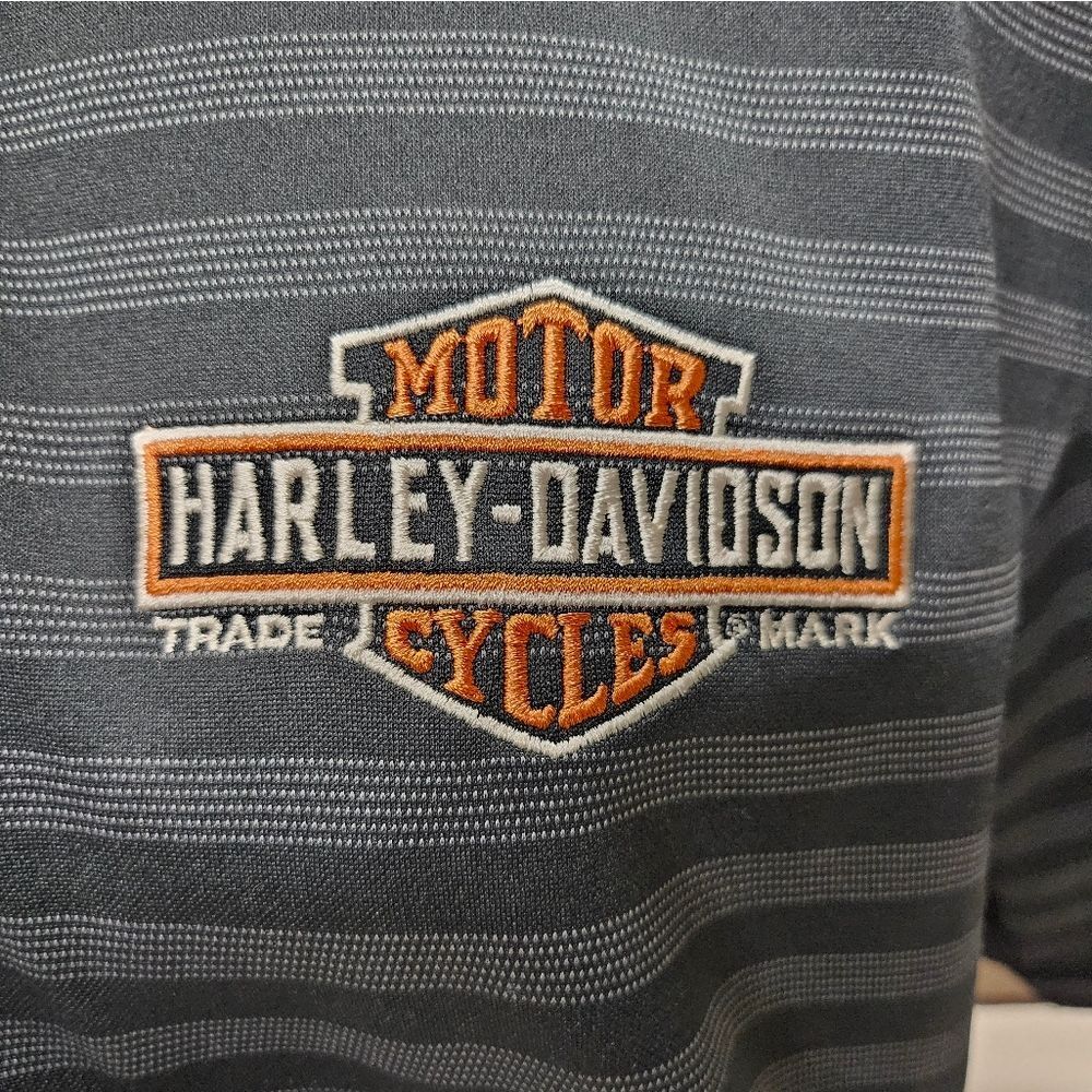 Harley Davidson Short Sleeve Kona HI Collared Polo Shirt Large - Picture 2 of 10